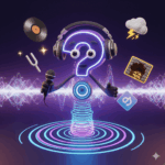 Ethereal Echoes Soundwave Riddles illustration featuring audio waves on Riddlepedia