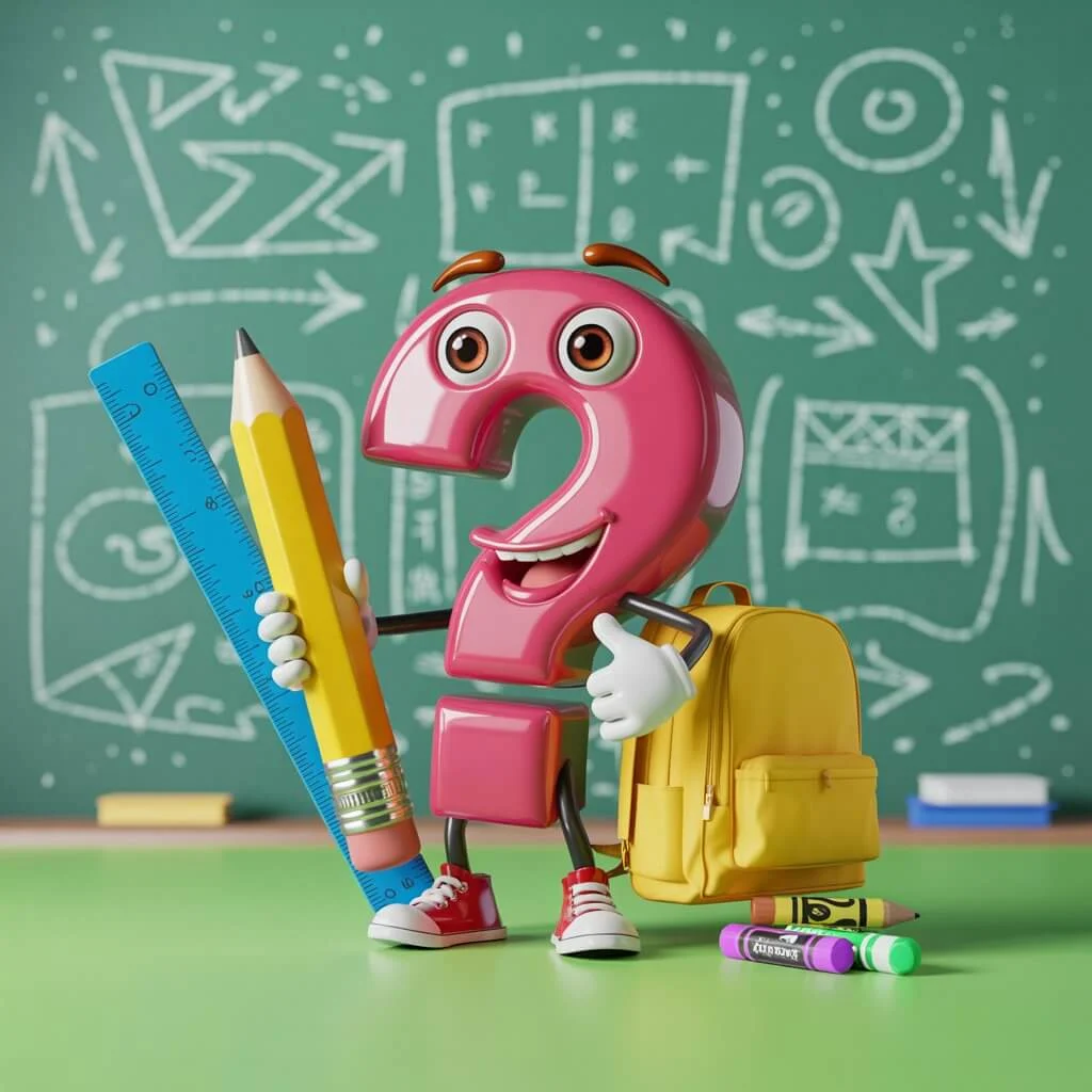 Classroom Conundrums School Supply Riddles illustration featuring desk gear on Riddlepedia