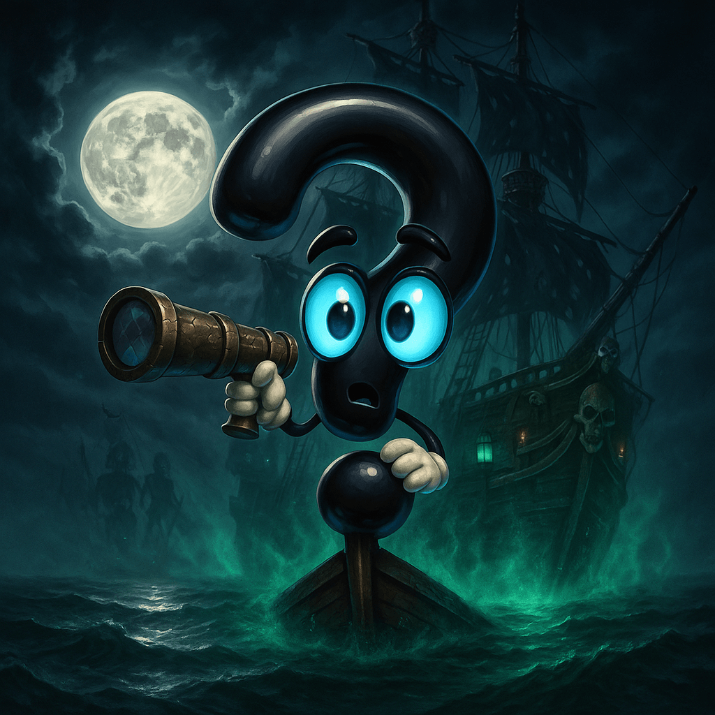 Haunted Horizons Ghost Ship Riddles illustration featuring spectral seas on Riddlepedia