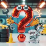 Enigma Engines Car Mechanic Riddles illustration featuring auto repair on Riddlepedia