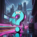 Neon Nightmares cyberpunk city riddles – rainy Night City skyline with holographic ads and chrome towers