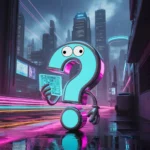 Neon Nightmares cyberpunk city riddles – rainy Night City skyline with holographic ads and chrome towers